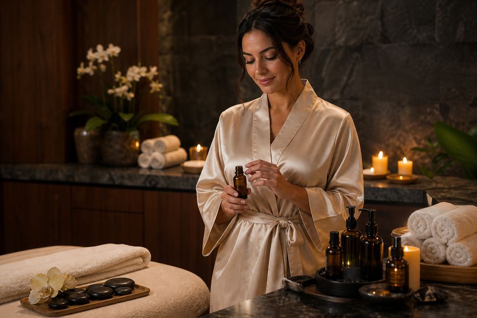 Масляный массаж с тёплым маслом в spa-салоне